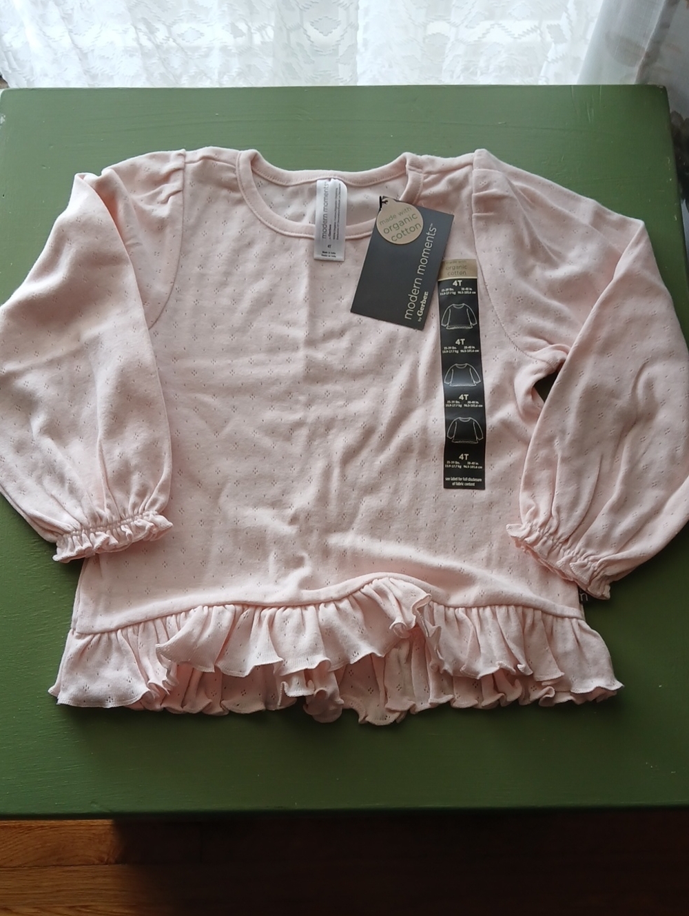Gerber organics- L/S shirt 4T